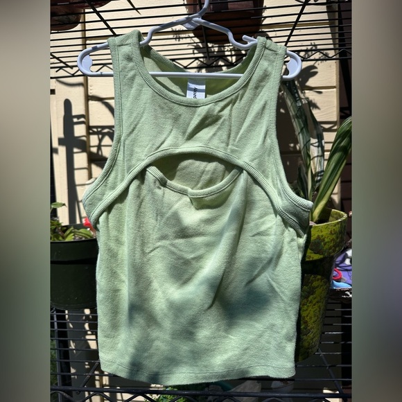 ABOUND Organic Green Keyhole Sleeveless Tank Size Small - Picture 1 of 6